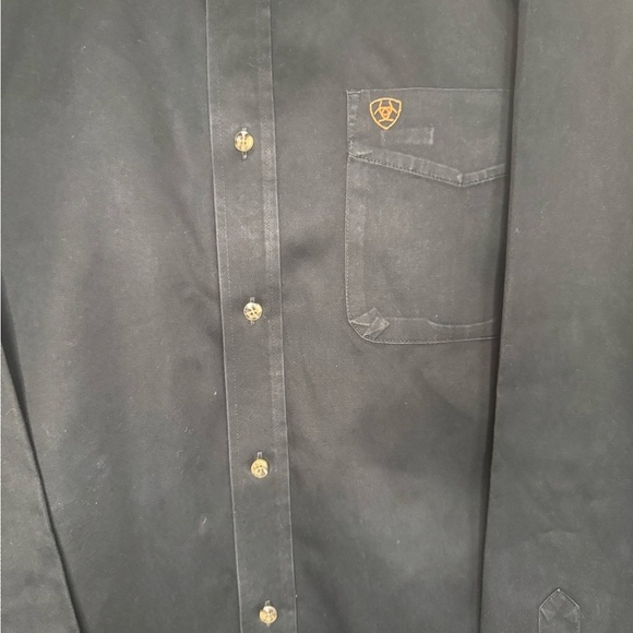 Ariat Shirt Mens XL Black Button Up Pocket Long Sleeve Cowboy Rodeo Shirt. - Picture 2 of 8